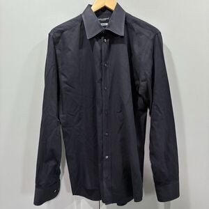 Dolce & Gabbana Martini Italy Mens Dress Shirt Sz 41/16 Long Sleeve Black Button